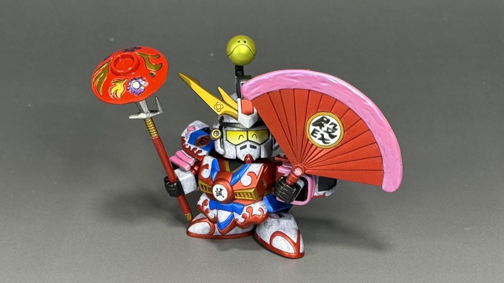 以上、殿様ガンダムEXでした。塗り分けが大変でしたが、カラーリングが華やかで、お花見シーズンにはぴったりのキャラです🌸最後までご覧いただきありがとうございました