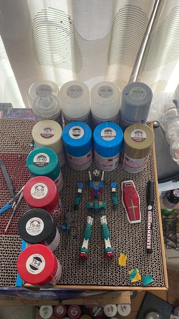 ㊀塗装中1⃣㊁塗装中2⃣㊂再現した物㊃組み立てフェイズ+使用した塗料