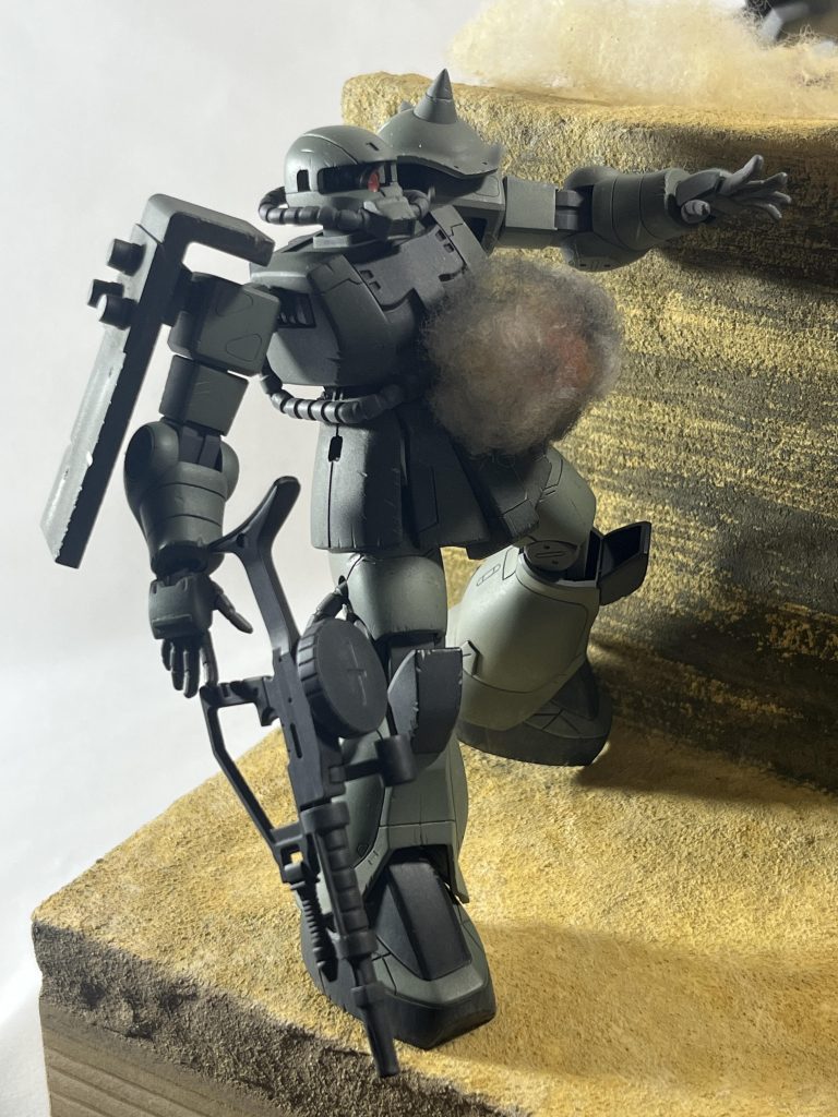 コックピットに被弾してますが爆発表現は難しい。。。精進せねば。。。