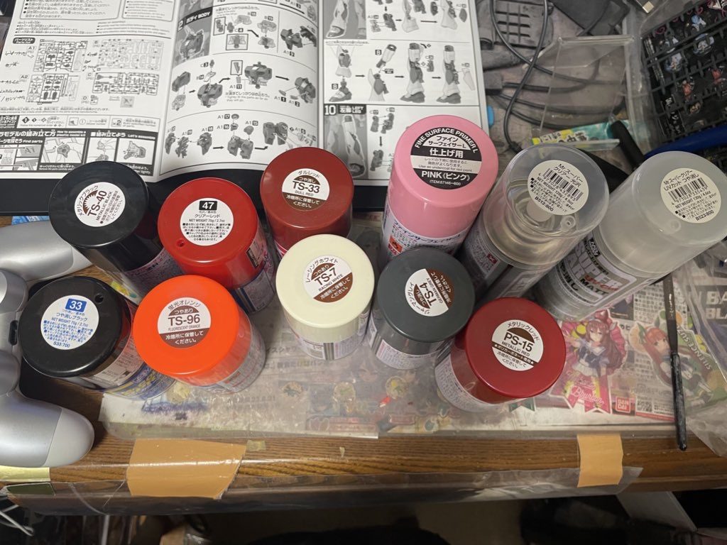 1⃣パッケージ2⃣塗装中3⃣トップコート仕上げ4⃣使った塗料一覧