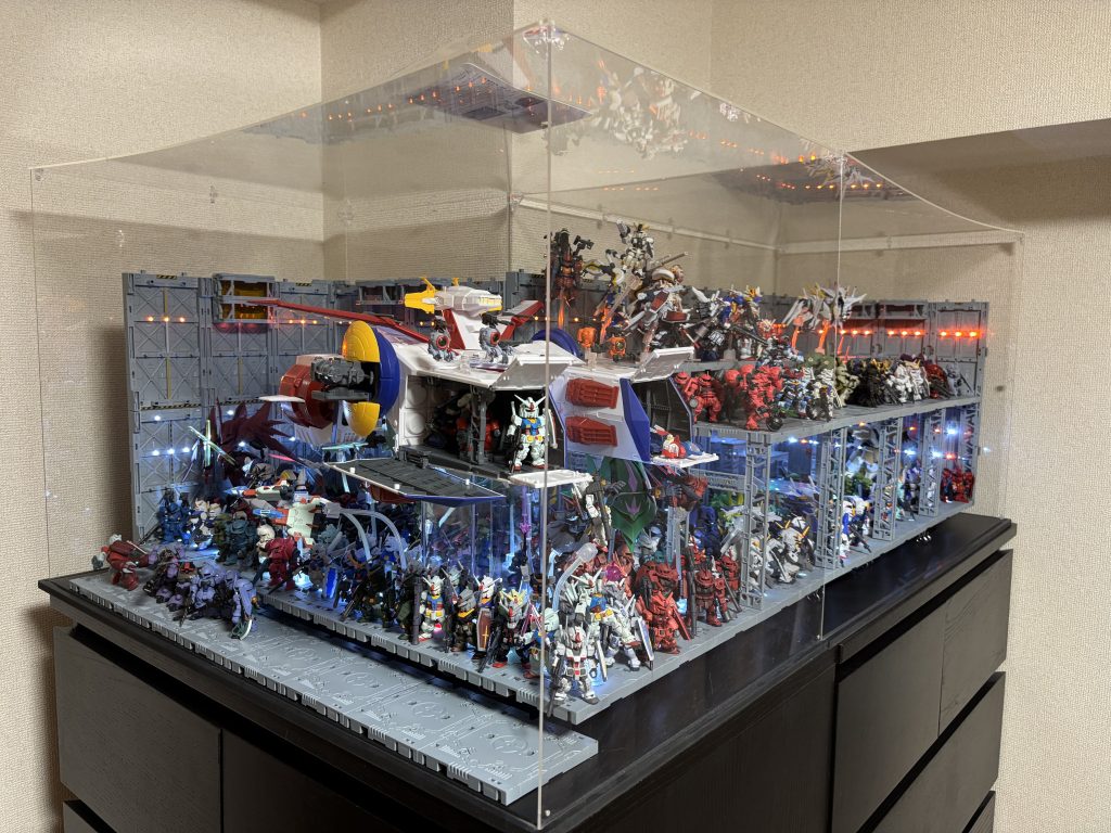 今こんなんです。ここまで、山田化学の名前何回出したよ！？ホンマ、宣伝料貰いたいくらいやわ笑ついでやから、山田化学様に物申ーす！ロケランとかガドリングのミニチュアもええけど、こないな具合に２階建てにした時にも壁同士接続できる治具出して欲しいわー。是非とも頼みます！！&nbsp;