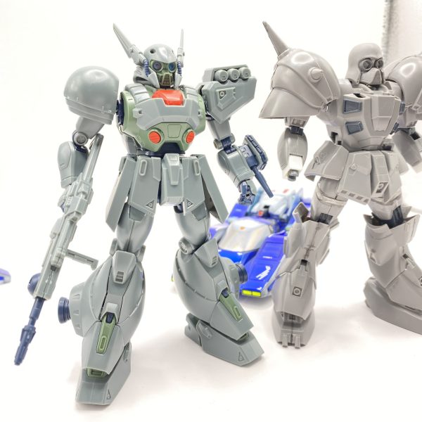 足首3ミリ、膝2ミリ、腿2ミリ、延長しました^ ^ゲーと並べても違和感無し！ちょっとスタイリッシュになり過ぎたか(^◇^;)バランス調整はこのくらいにして各所のディテールＵＰに以降します。（4枚目）