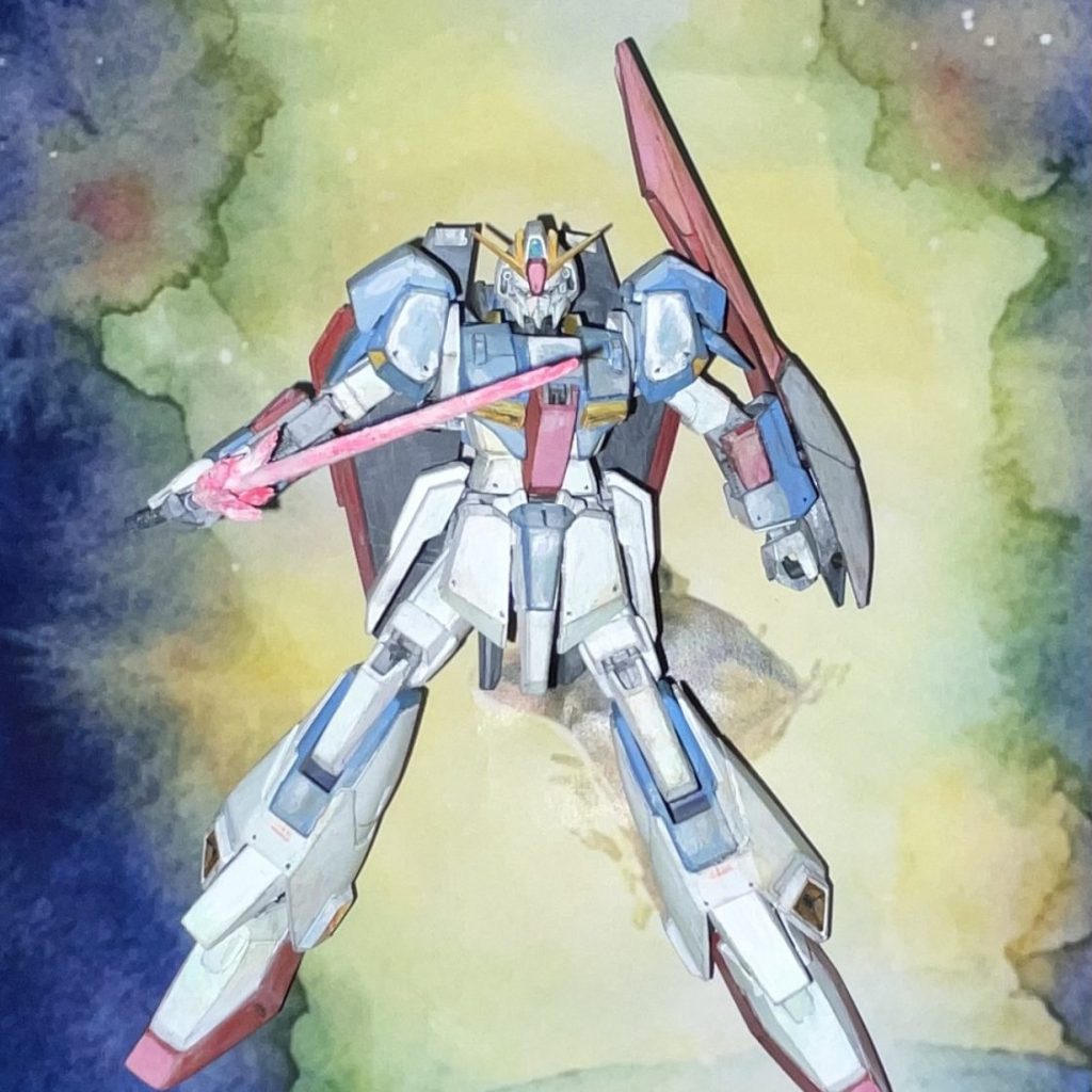ゼータガンダム イラスト風 全塗装｜yamoaomoさんのガンプラ作品