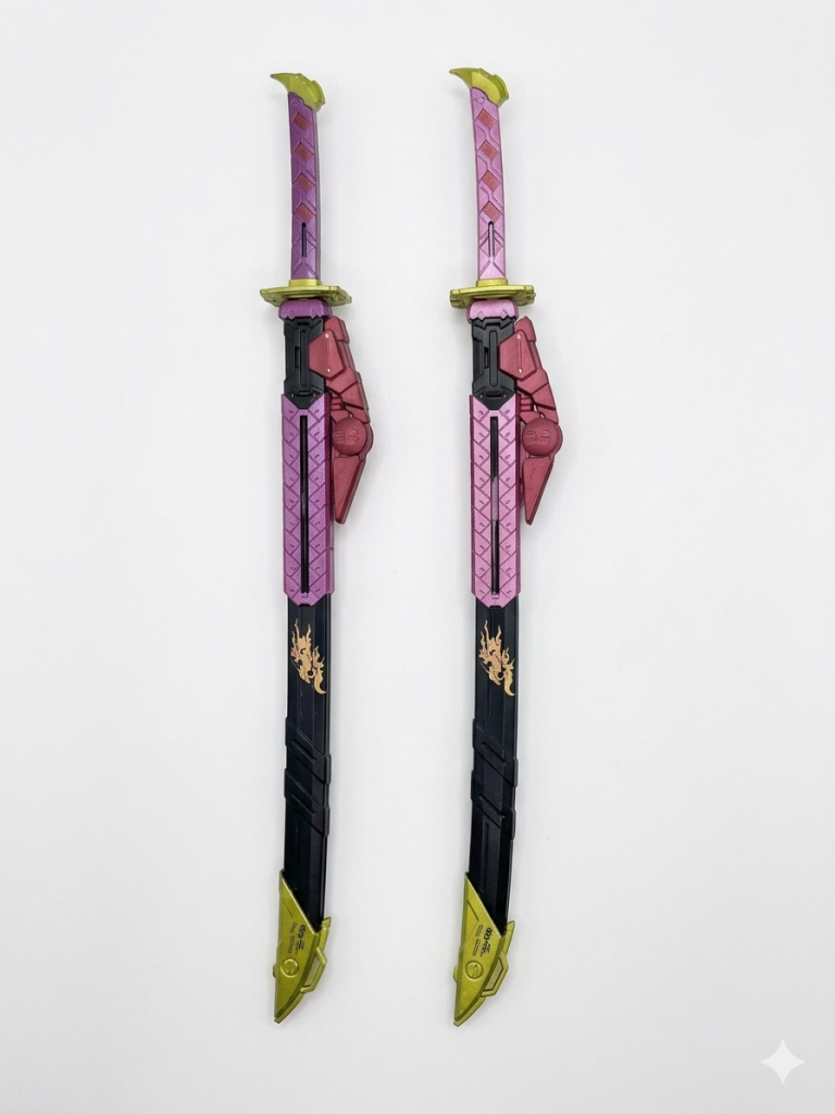 刀の塗り分けは結構考えました。実際の刀見たり見なかったり‥