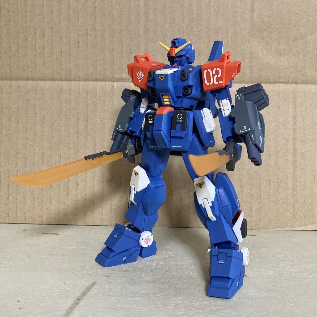 漫画版のブルーディスティニーはデザインが変更されていますが、今回はあくまで「漫画版」風で作成してます。