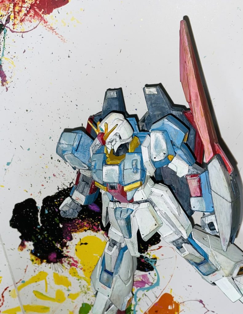 ゼータガンダム　イラスト風 全塗装–2枚目/制作者：yamoaomo