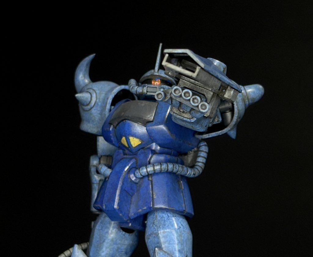 最後は威圧的なショットで〆。グフ、そしてジオンのMSがまた１つ好きになりました。最後まで見て下さった皆様に御礼申しあげます🙇‍♂️