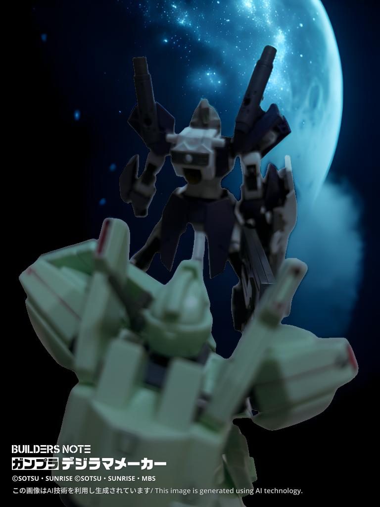 「とった！」　ジェガンのアディス中尉がガンダムの後ろを取った。グレッドは頭部を軸に機体を垂直に押し上げる。