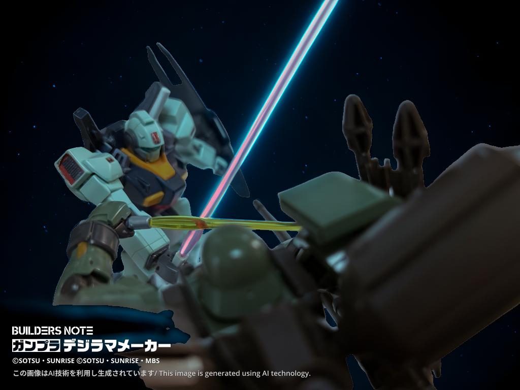 　外で待機していたクレル中尉にも一機のＭＳＡ-００３Ｒ２ヌーベルネモが切りかかっていた。クレル機はランゲ・ブルーノ砲改を装備した支援装備であるため、左腕に持ったビーム・サーベルでなんとか受けるしかなかった。クレルは右肩シールドのシュツルム・ファウストを発射し、辛くも撃墜した。しかしそうこうしているうちに一隻の補給艦がコロニーを出航するのを許してしまった。「しまった！」　クレル中尉は回線を開いた。「隊長！補給艦を一隻取り逃しました！」「内部は制圧した。今は放っておけ」