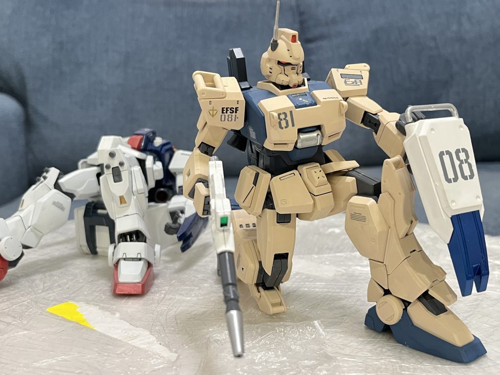 敵の狙撃より倒したサンダース機と飾ります。