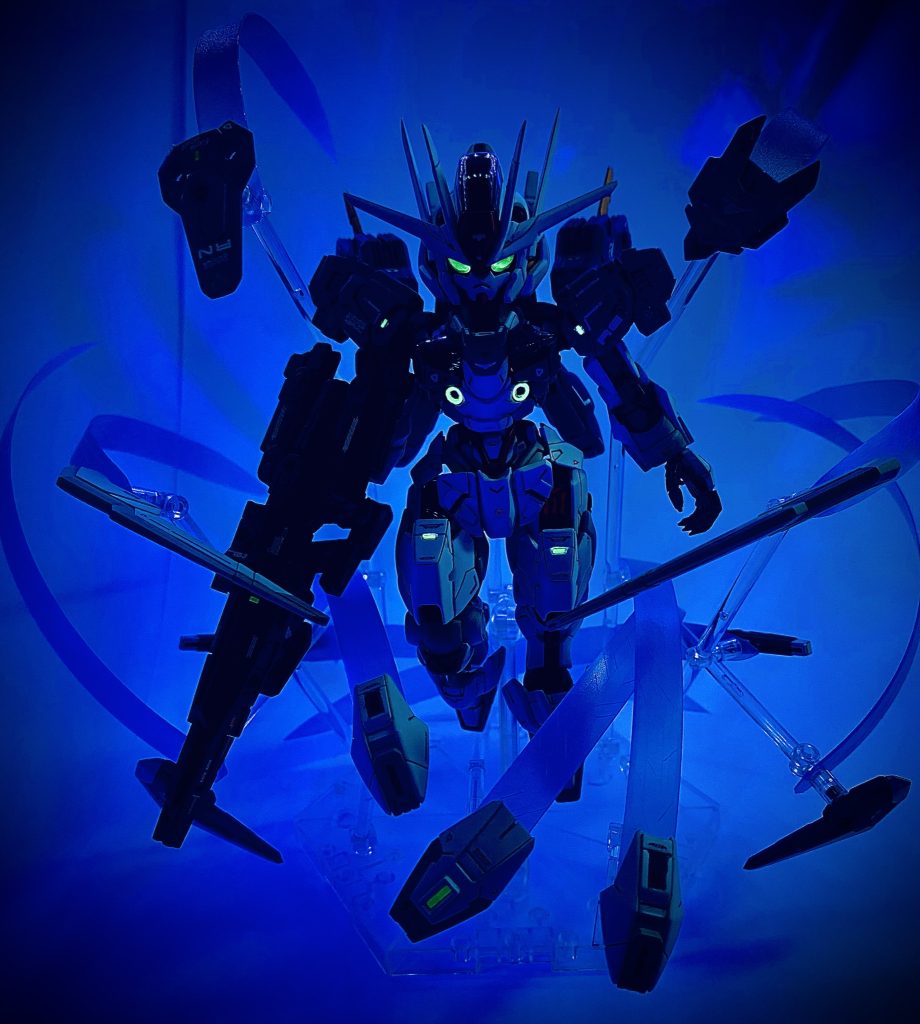 劇中のような暗闇で発光してるエアリアルもこんなふうに再現出来るようにしてみました