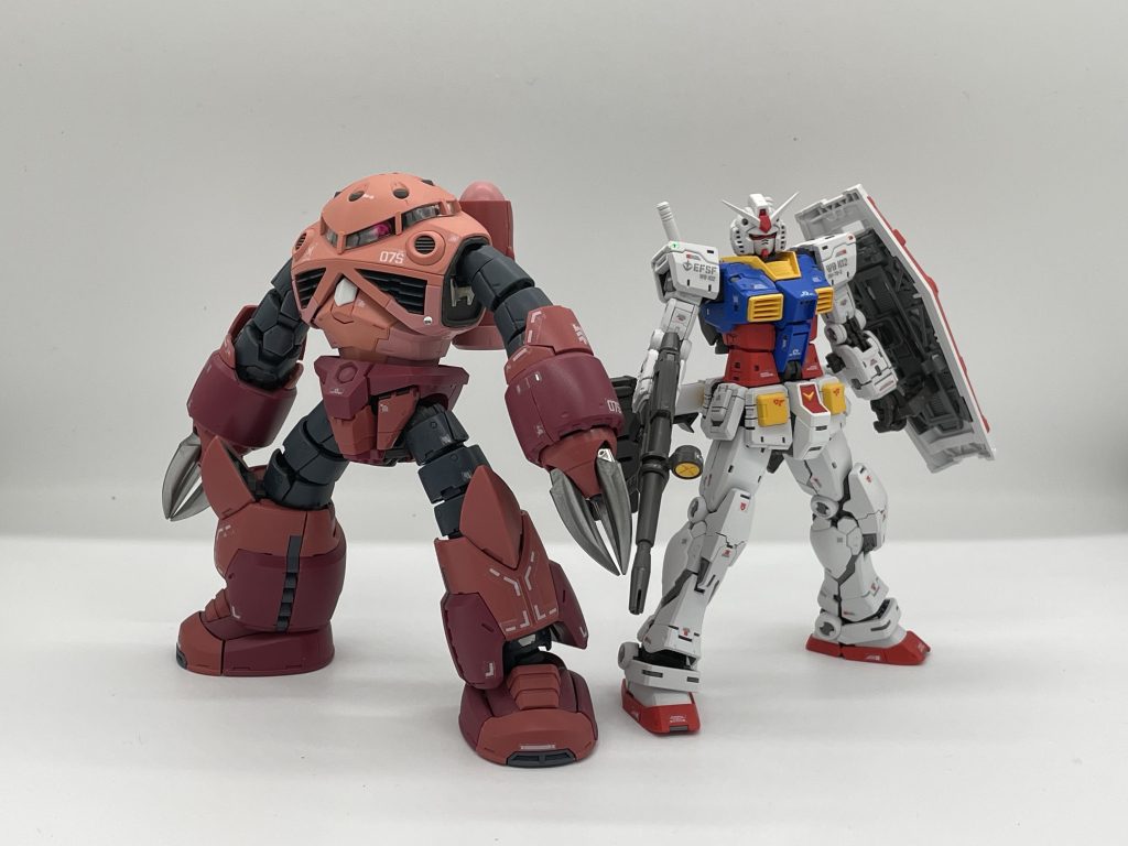 前回のガンダムとツーショット！