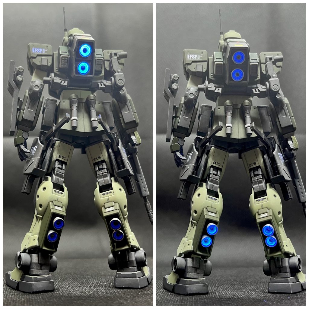 バーニアはあすぱら模型のものと交換済み。UVライトで光ります