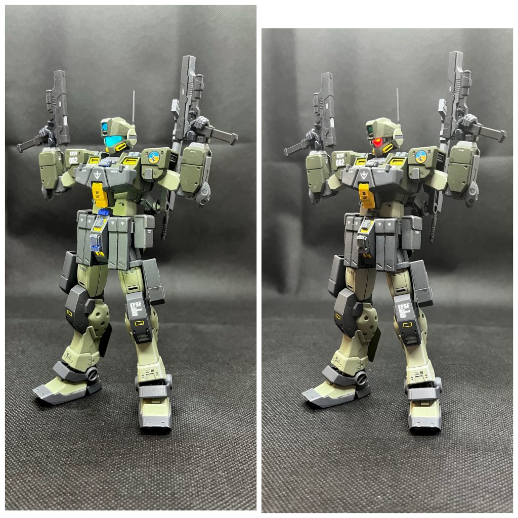 宇宙世紀0083年、トリントン基地周辺の警戒任務に当たるMS部隊に、1機の特殊なジム・スナイパーIIが追加配備される。外見は通常仕様に近いが、内部フレームと電子兵装が大幅に換装された**「K9(ケルベロス・ナイン)」**と呼ばれる試験機であった。試験機であるため、機体色もグリーンとグレーをベースとした独特なものである。