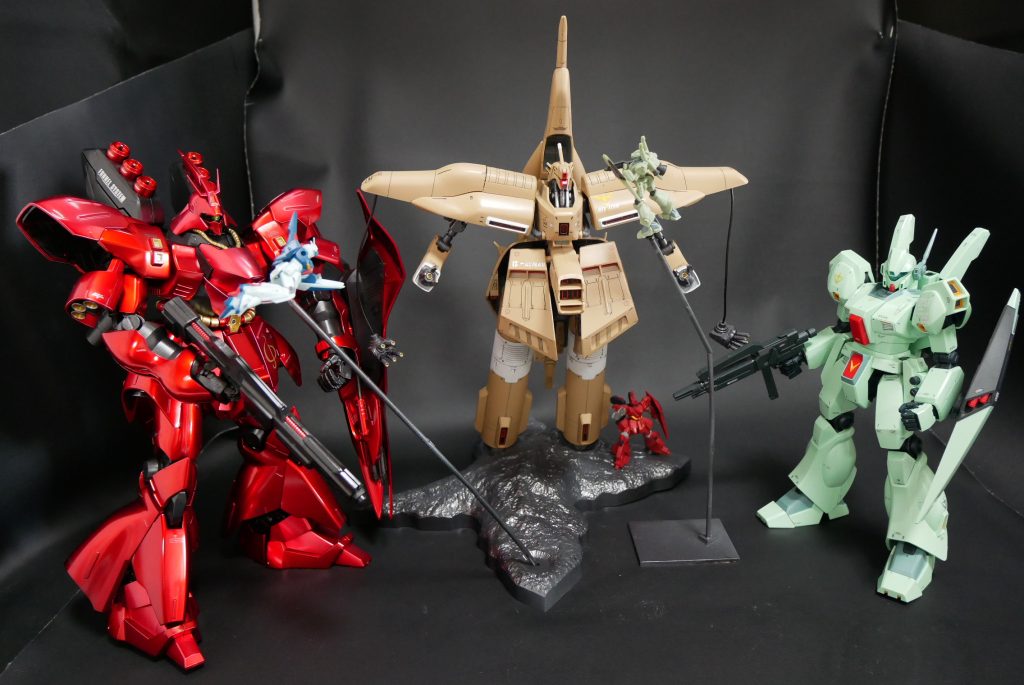 MG　逆襲のシャア　サザビー　メタリックコーティング＋　MG　ジェガン＋　α・アジール　豪華セット