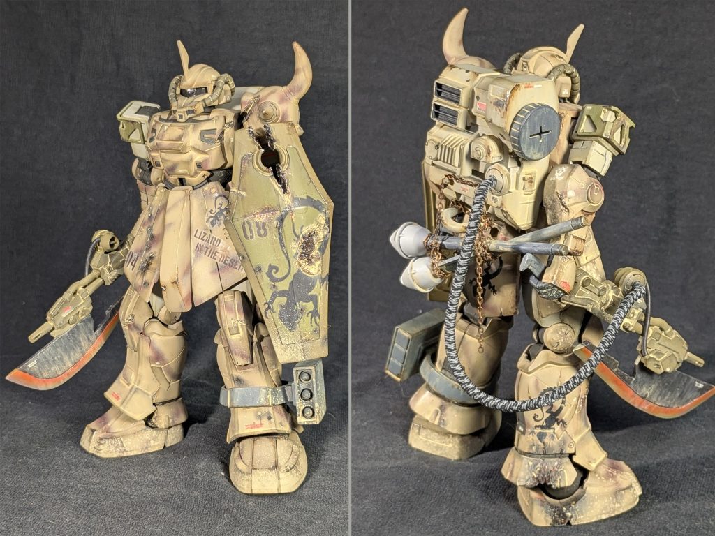 「あいつの盾を道連れに」　アクトザク砂漠仕様機–4枚目/制作者：おやじ