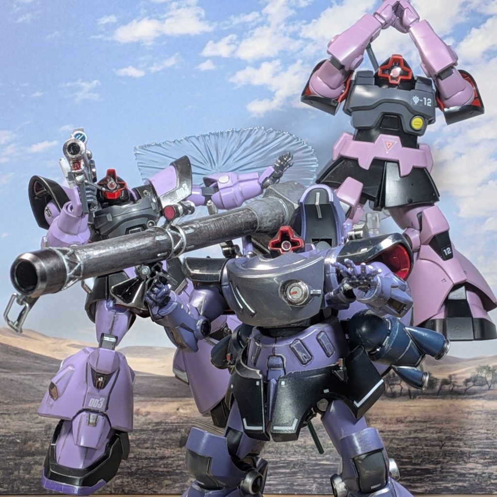 HGリック・ドム(GQ版)　〜令和のドムに平成のドムと昭和のドムを加えて真ジェットストリームアタック‼️〜