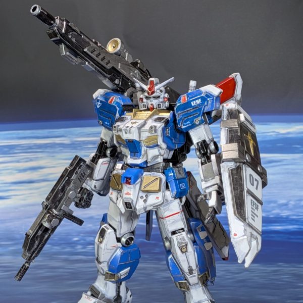 HGUC098 FA−78−3フルアーマーガンダム7号機　大気圏上空での戦闘