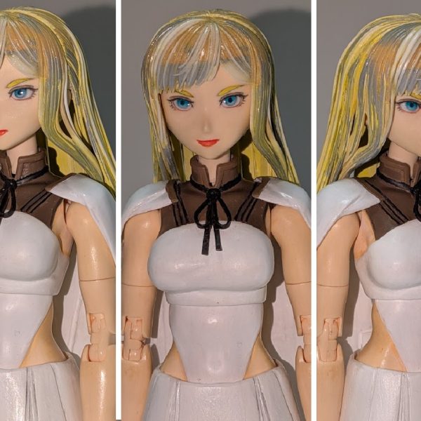 パチ組、墨入れだけだったクシィーにも手を入れ始めました。上下につぶれたような体形を修正するため腰、上腕、腿を延長。腕の上下動に接触するミノフスキーフライトユニットに可動を追加して腕が上がるようにしました。そのためユニットの位置が少し高くなってしまったかも。見る人によってはこの体形は違和感あるかもですが、私的には人間らしくなったと満足です。これからディテールアップ、追加を適当にしていきます。盾は前腕に接続してると役に立たなそうな気がしましたので手持ちにしました。ギギは顔を少し修正し、髪にディテールを追加しました。前に垂れる髪の毛がないとイマイチ誰って感じかも。とりあえずこれで放置してクスィーを仕上げていこうと思います。(4枚目)