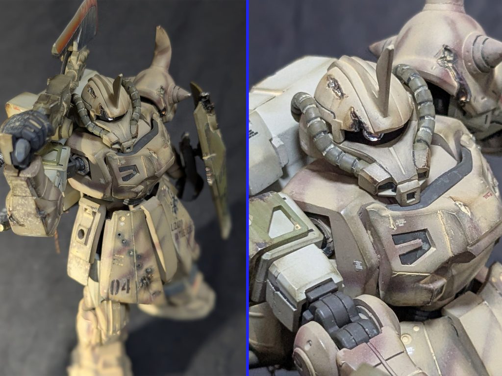 「あいつの盾を道連れに」　アクトザク砂漠仕様機–3枚目/制作者：おやじ