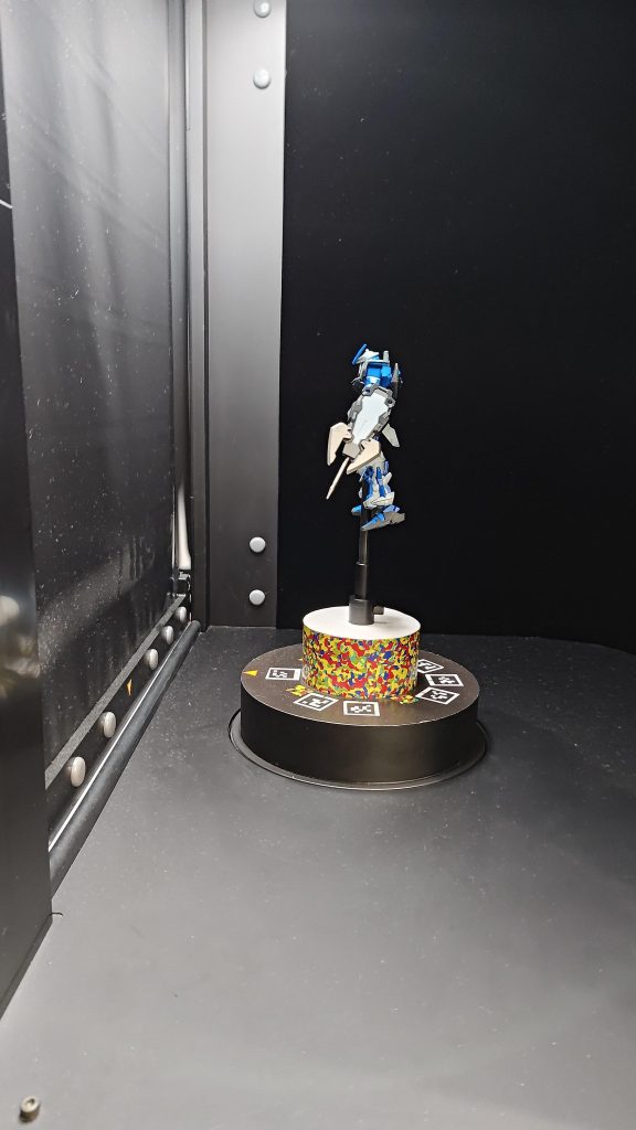 スキャン前の様子。この状態で台座が回転して360°スキャンされます最後までご覧いただきありがとうございました