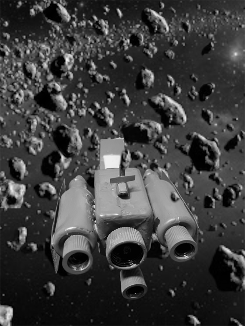 ハンティング開始12時間前。暗唱宙域に到着した螺鈿ワークス改装艦「カチョウフウゲツ改」。艦内で、今回の強襲・破壊作戦のブリーフィングが始まっていた。というわけで、哨戒を我々が相手をしている間に螺鈿ワークスさんには連中の巣穴に火をつけてもらう。あとは飛び出した獲物を罠に誘いこんで、引っかかった後はみんなで潰す。以上だ。ふざけた口調だが、その場にいる人間は誰一人おちゃらけてはないない。では、作戦にかかるぞ。その光景を脳裏に思い出しつつ、視界の下をアステロイドベルトをつっきる巨獣を見下ろす。さあて、鬼ごっこを始めるぞw一斉にバズーカの火砲が火を噴く!!飛んできた火砲に内心冷や汗を出しつつ、憤りとともに火砲の先に進む巨獣。逃がさない!!!!!!(# ゚Д゚)だがその精彩に欠いた思慮は、隕石に隠れたビームバリアーを見逃した。・・・・・・・!!!!!!?つぎの瞬間、巨獣をビームとショックの光が包んだ。(2枚目)