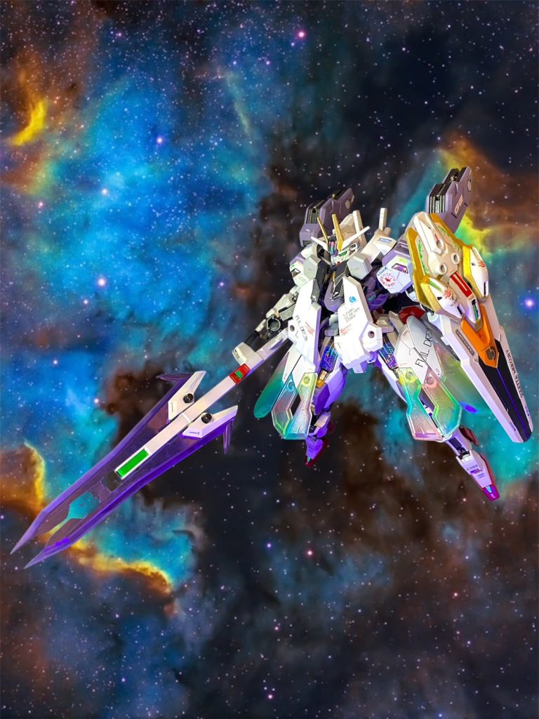 行手には依然として、ガンデリクサーたちの大群が待ちはだかって居たのだが、どの機体もエイテールに手を出す前に次々と制御を失ってゆく。その輝きはパーメットスコアの計測上限であるスコア8を超えた証であり、この空域に存在するパーメットリンクを応用したあらゆる兵器がオーバーライドされていった。