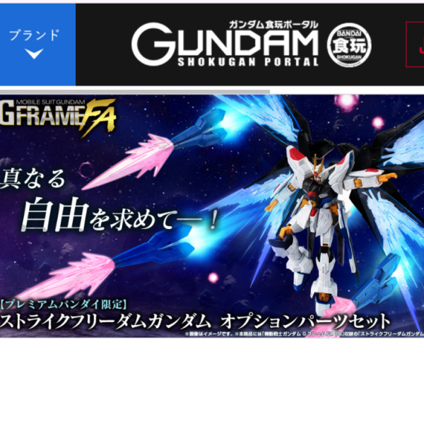 Gフレームのストライクフリーダムのオプションパーツセット予約した？