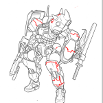 ミキシングのスジ彫り計画をGeminiの線画にする技術を使って描き込むのをチャレ[…]