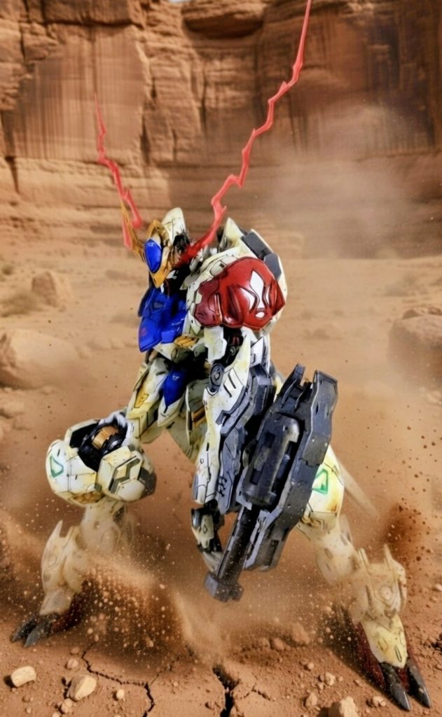 ( AI、やっぱ凄いな)以上、MGバルバトスルプス完成報告でした。久々のMGだったのですが、大変作りやすいキットでした。可動域も文句なしでポロリも余りなし、大変満足のガンプラでした。…さて、次は…PGUνガン…💦最後までご覧頂き、ありがとうございました😄。