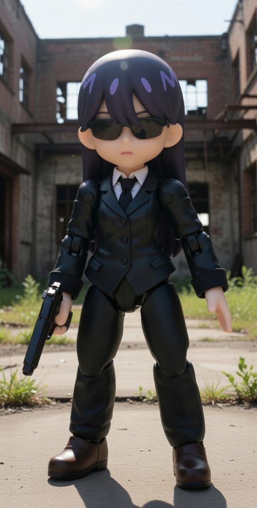 グラサンをかけた状態（メンインブラックのエージェントでも逃走中のハンターでもない(zaku-kao4)）。