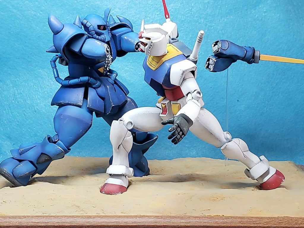 旧キット1/100 グフ【アニメ劇中フォルム徹底再現版】今回、更にアニメシーン再現が可能なパーツを追加作成しました。–8枚目/制作者：HITOHITO