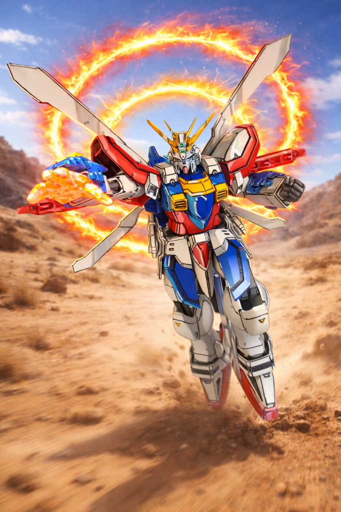 ゴットガンダムアニメ塗り