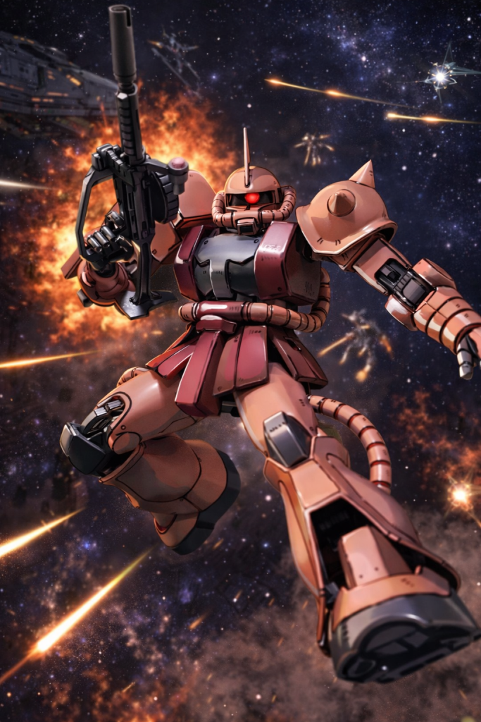 シャアザクアニメ塗り