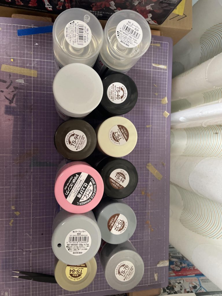 ①仮組②組み立てフェイズ③使用した塗料