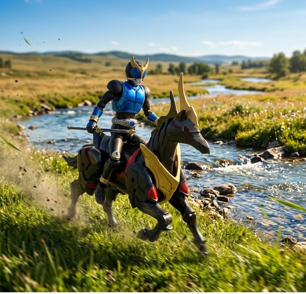 ドラゴンフォームで草原を駆け抜けるイメージ。