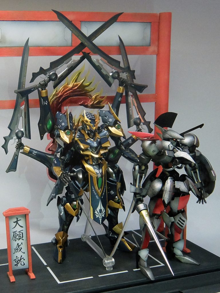 今回洋風鎧やったんで、こないだつくった和風のグッドスマイルカンパニーさんの「イカルガ」と。