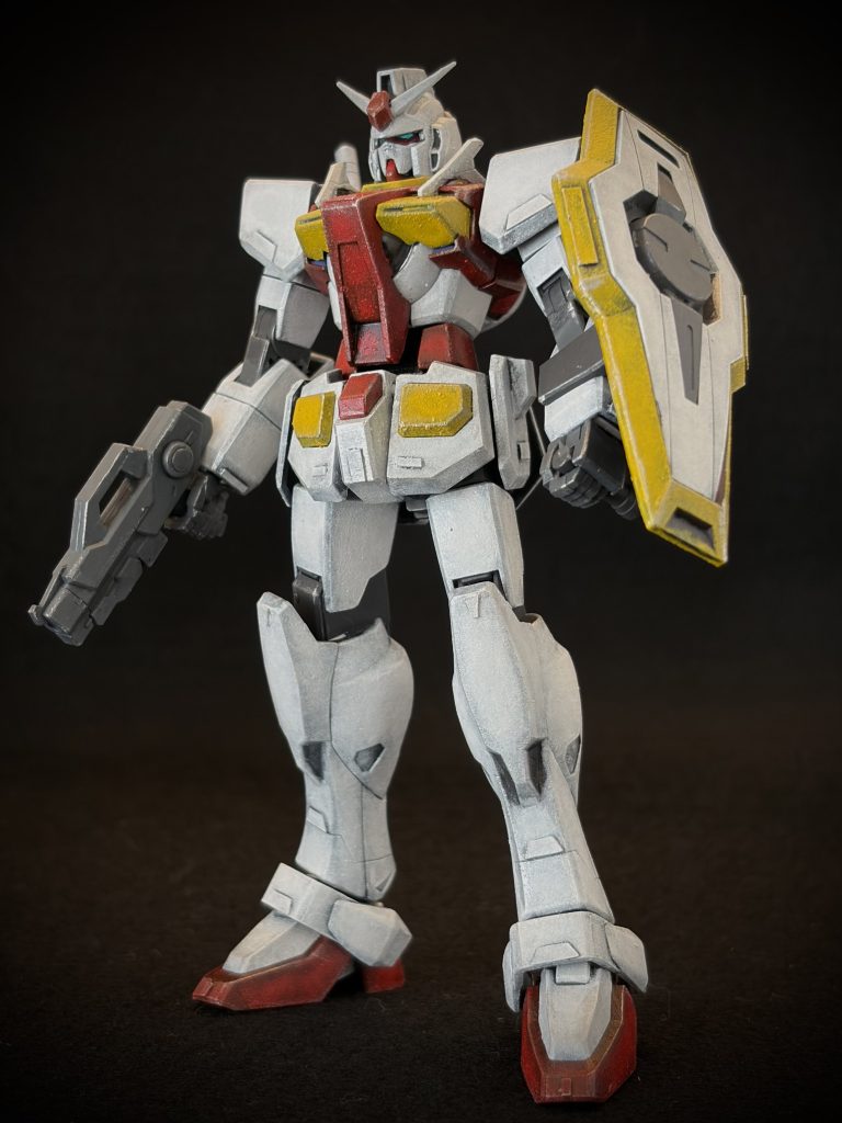 オーガンダム実戦配備型 〜赤色をちょっとだけ工夫して–2枚目/制作者：とうと｜かけだし食卓モデラー＠スポンジ塗装