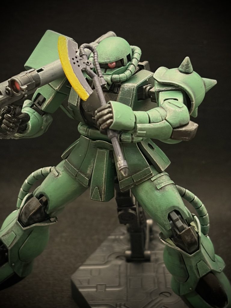 ザク 〜慣れと課題と–6枚目/制作者：とうと｜かけだし食卓モデラー＠スポンジ塗装