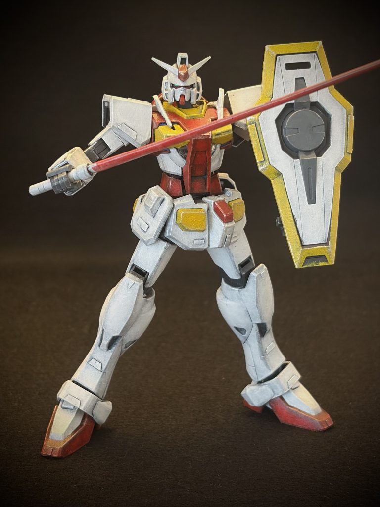 オーガンダム実戦配備型 〜赤色をちょっとだけ工夫して–7枚目/制作者：とうと｜かけだし食卓モデラー＠スポンジ塗装