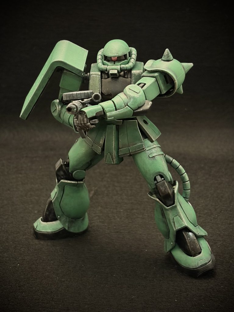 ザク 〜慣れと課題と–3枚目/制作者：とうと｜かけだし食卓モデラー＠スポンジ塗装