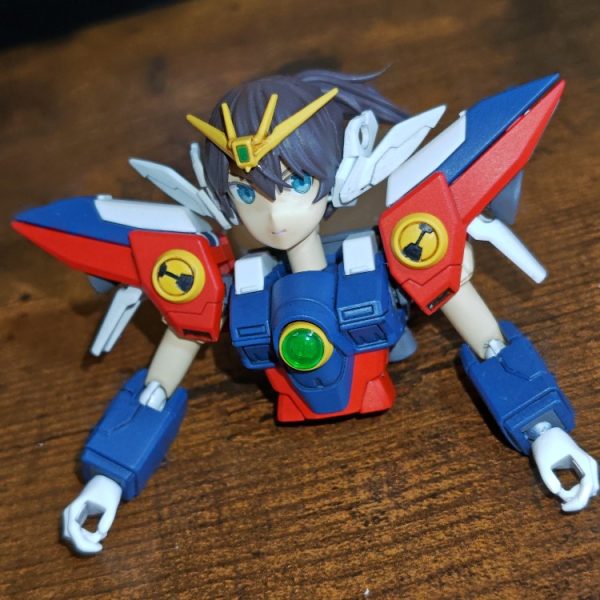 MS少女ウイングガンダムゼロTV版風プラモの上半身が完成。荒かった肘の作りを修正してマシな感じにした。30ｍｓへの改造の仕方も少しわかってきた。&nbsp;