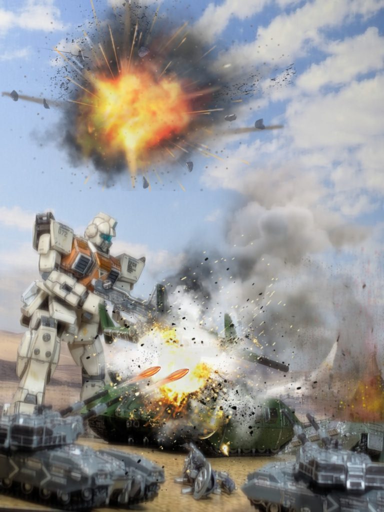 「戦車相手なら負けねえぞ‼️」61式戦車が背面に回り、マゼラ・アタックを撃破❗️残りのマゼラ・アタックもジムが片付け、勝敗の趨勢も見えてきた…