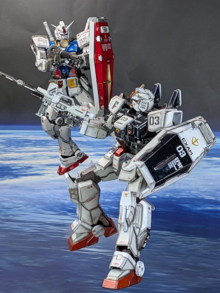 HGUC082 RX-79BD-3 ブルーディスティニー3号機　RX-78-2ガンダムを撃破せよ❗️