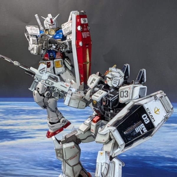 HGUC082 RX-79BD-3 ブルーディスティニー3号機　RX-78-2ガンダムを撃破せよ❗️