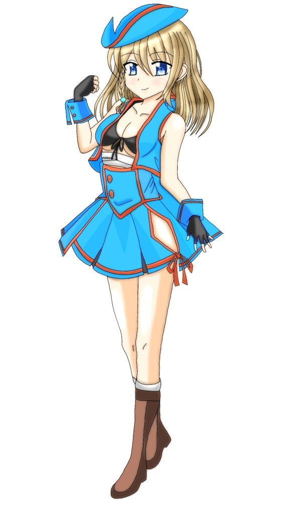 　G-tuver・蒼海メーアのイメージイラスト　元ネタはモンハンのラギアクルスの装備から。