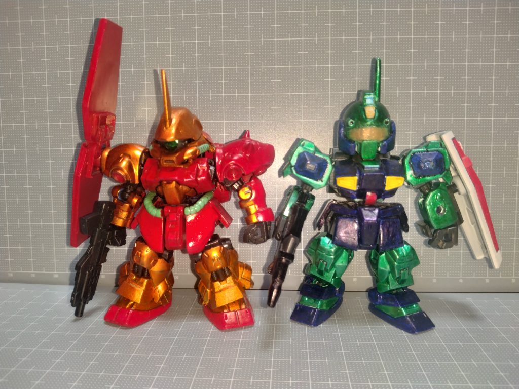 過去作のネモ(風)とならべてみました。グリプス戦役をささえた両軍の名機です。