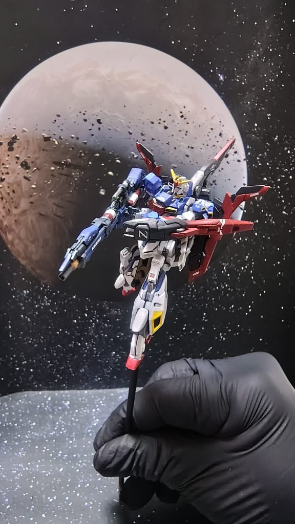 ハイパーメガキャノンの両手持ちです(gundam-kao6)せっかくなら撃たせたいと言うことで(gundam-kao3)