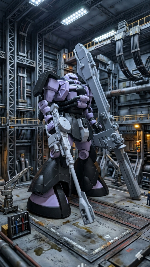 一年戦争では一度も投入されることなかったが、一部のパーツは一年戦争終結後、一部のパーツは一年戦争終結後にデータが流出。軍警やクランバトル用のMSとして活用された事例を持つ。という妄想設定を考えました。