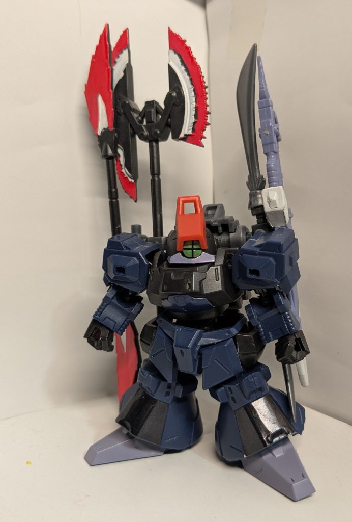 装備武器はゲルググメナース、ゲルググ、ソードストライク、ギャンシュトロームと、大型な武器が中心です。